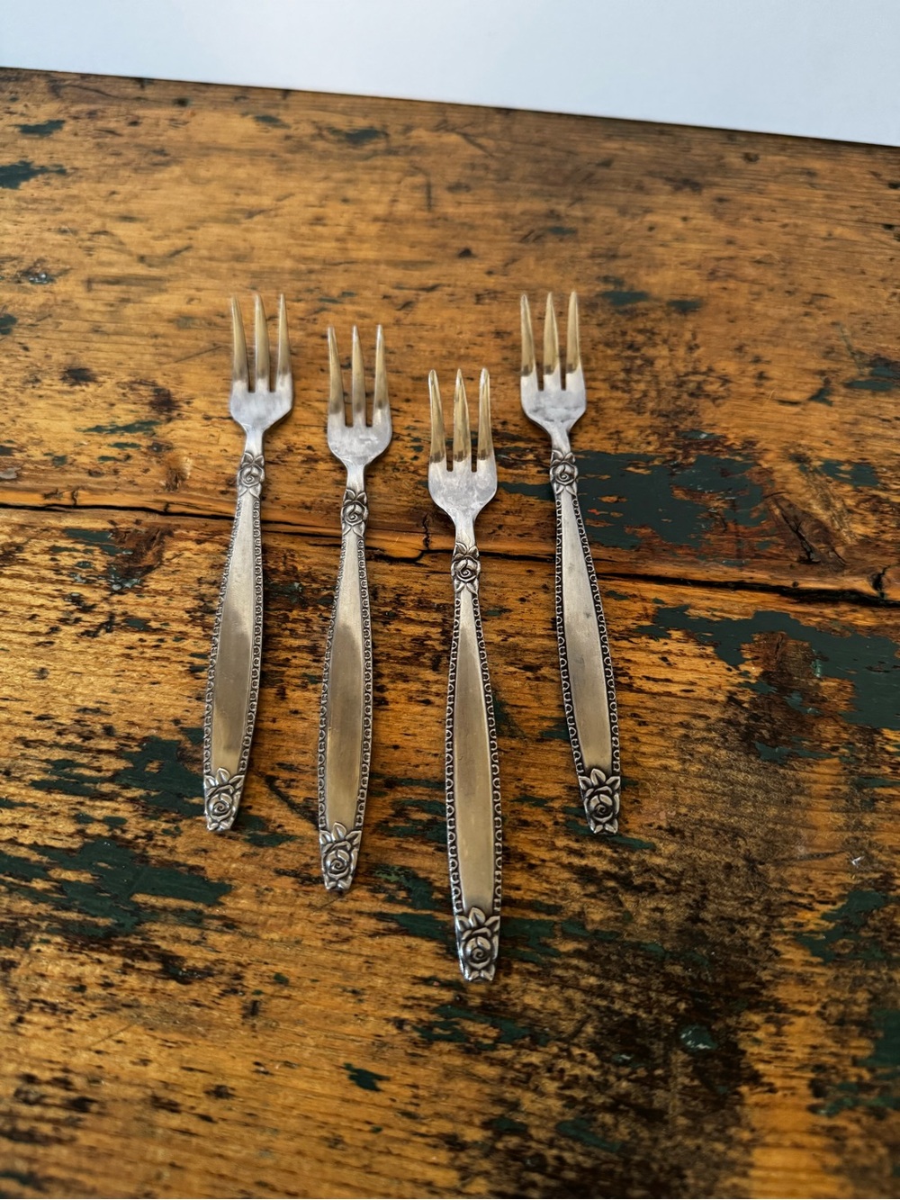 Vintage National Stainless Appatizer Forks - Set of 4